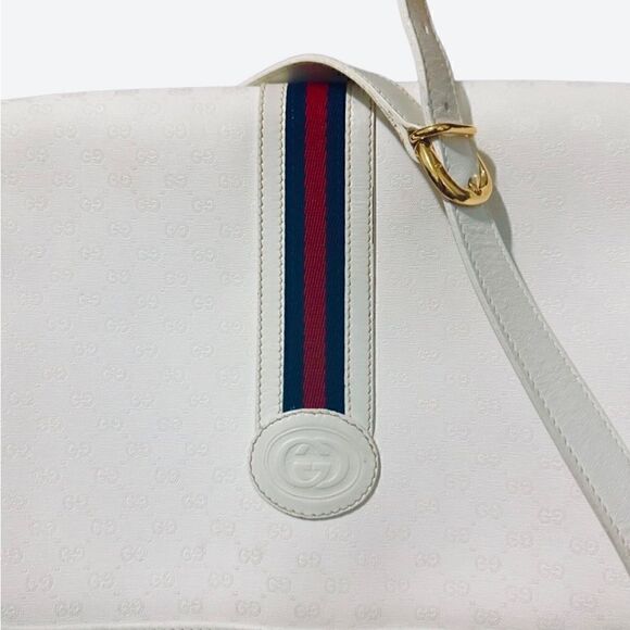 Gucci white Gg coated canvas crossbody shoulder bag - Picture 11 of 16